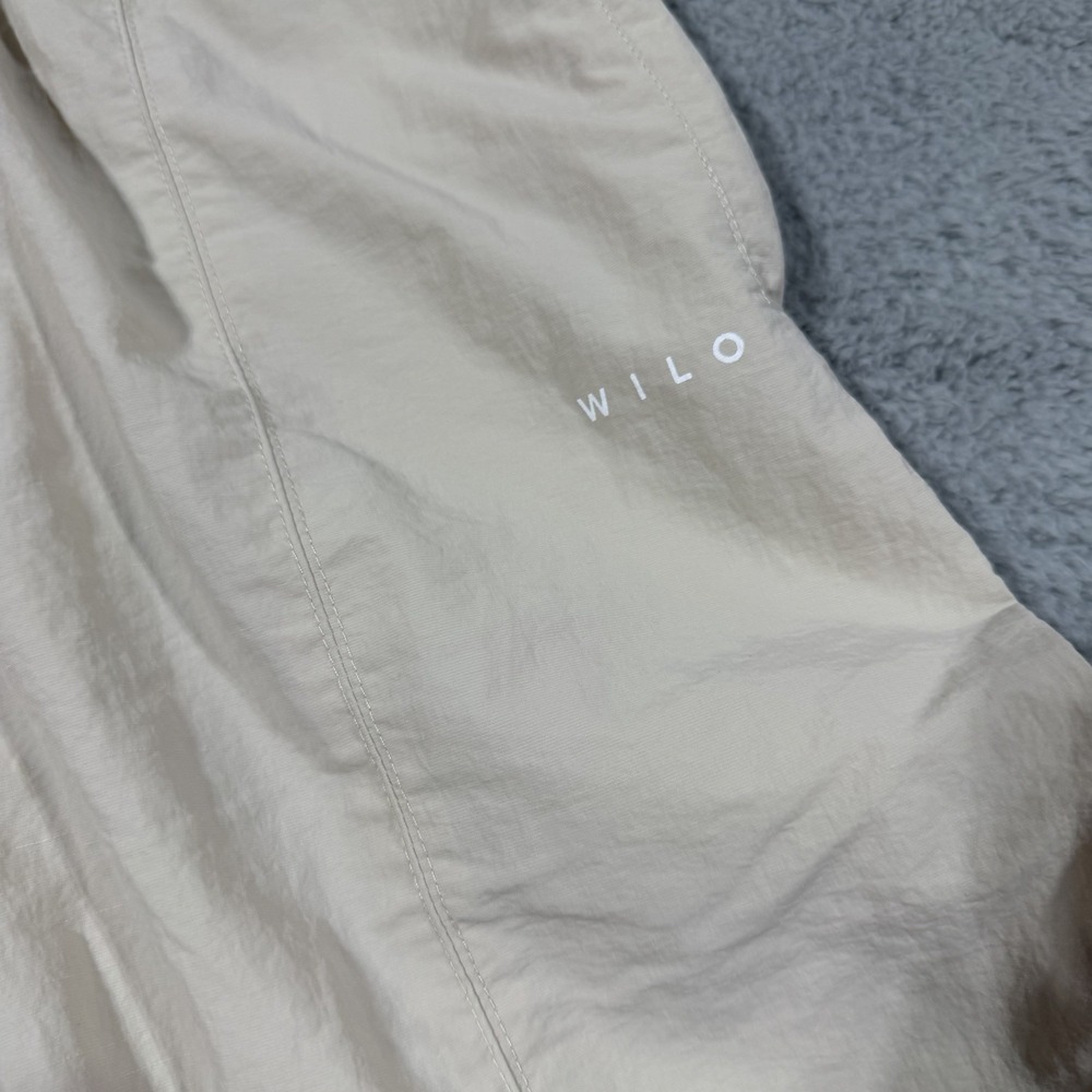 Wilo The Label Pants Womens Medium Beige Nylon Joggers Elastic Waist Cuffed - Picture 3 of 10